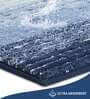 Blue Polyester 32X20 Inches Anti-Skid  Bath Mat