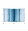 Blue Polyester 32X20 Inches Anti-Skid  Bath Mat