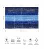 Blue Polyester 32X20 Inches Anti-Skid  Bath Mat