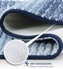 Blue Polyester 32X20 Inches Anti-Skid  Bath Mat