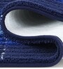 Blue Polyester 32X20 Inches Anti-Skid  Bath Mat