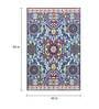 Blue Persian Polyester 5 ft x 7 ft Machine Made Carpet
