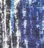 Blue Polyester 24 x 60 Inches Machine Made Floor Runner