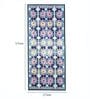 Blue Polyester 24 x 60 Inches Machine Made Floor Runner