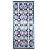 Blue Polyester 24 x 60 Inches Machine Made Floor Runner