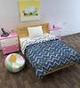 Blue Polyester Abstract 120 GSM Single Kids Comforter