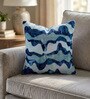 Blue Polyester Abstract 16x16 inches Cushion Cover
