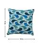 Blue Polyester Abstract 16x16 inches Cushion Covers Set of 2