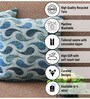 Blue Polyester Abstract 16x16 inches Cushion Covers Set of 3