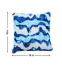 Blue Polyester Abstract 18x18 inches Cushion Covers Set of 5