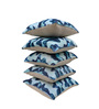 Blue Polyester Abstract 18x18 inches Cushion Covers Set of 5
