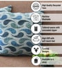 Blue Polyester Abstract 20x20 inches Cushion Covers Set of 3