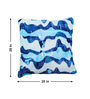 Blue Polyester Abstract 20x20 inches Cushion Covers Set of 5