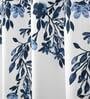 Blue Shower Polyester 6 Ft Semisheer Eyelet Shower Curtain
