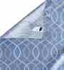 Blue Polyester Abstract 7ft Blackout Eyelet Door Curtains