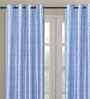 Blue Polyester Abstract 7ft Blackout Eyelet Door Curtains