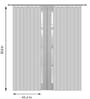 Blue Polyester Floral 7ft Semisheer Eyelet 2 Pc Door Curtains