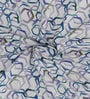 Blue Polyester Abstract 7ft Room Darkening Eyelet Door Curtains (2 Pc)