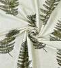 Green Abstract Polyester 7 Ft Semisheer Eyelet Door Curtains (Set of 2)