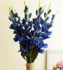 Blue Polyester Cherry Blossom Artificial Flowers