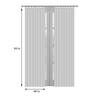 Blue Polyester Textured 7FT Light Filtering Eyelet Door Curtains (Pack of 2)