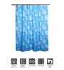 Blue Shower Polyester 6 Ft Blackout Eyelet Shower Curtain