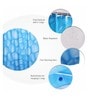Blue Shower Polyester 6 Ft Blackout Eyelet Shower Curtain