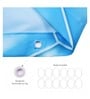 Blue Shower Polyester 6 Ft Blackout Eyelet Shower Curtain