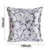 Blue Floral Polyester Blend 16 x 16 Inches Cushion Covers (Set of 5)