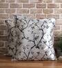 Blue Floral Polyester Blend 24 x 24 Inches Cushion Covers (Set of 2)