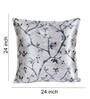 Blue Floral Polyester Blend 24 x 24 Inches Cushion Covers (Set of 2)