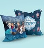 Blue Polyester Disney 16x16 inches Reversible Kids Cushion (1 Pc)
