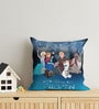 Blue Polyester Disney 16x16 inches Reversible Kids Cushion (1 Pc)
