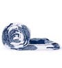 Blue Polyester Floral 150 GSM Reversible Double Bed Comforter
