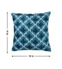 Blue Polyester Floral 16x16 inches Cushion Cover