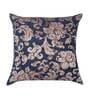 Blue Floral Polyester 16 x 16 Inches Cushion Covers (Set of 5)