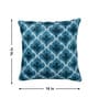 Blue Polyester Floral 16x16 inches Cushion Covers Set of 2