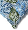 Blue Polyester Floral 18x18 inches Cushion Cover