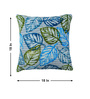 Blue Polyester Floral 18x18 inches Cushion Covers Set of 2