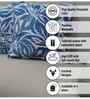 Blue Polyester Floral 18x18 inches Cushion Covers Set of 2