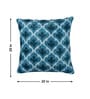 Blue Polyester Floral 20x20 inches Cushion Cover