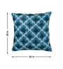 Blue Polyester Floral 20x20 inches Cushion Covers Set of 5