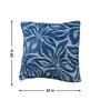Blue Polyester Floral 20x20 inches Cushion Cover