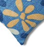 Blue Polyester Floral 20x20 inches Cushion Covers Set of 2