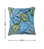 Blue Polyester Floral 20x20 inches Cushion Covers Set of 3