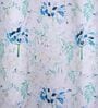 Blue Polyester Floral 5ft Room Darkening Eyelet Window Curtains (2 Pc)