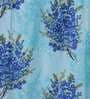 Blue Floral Polyester 5 Ft Blackout Eyelet Window Curtains (Set of 2)