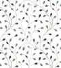 Blue Floral Polyester 7 Ft Sheer Eyelet Door Curtains (Set of 2)