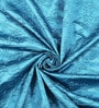 Blue Polyester Floral Light Filtering Eyelet 9 Feet Door Curtain