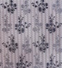 Blue Polyester Floral Light Filtering Eyelet 9 Feet Door Curtains (2 Pc)